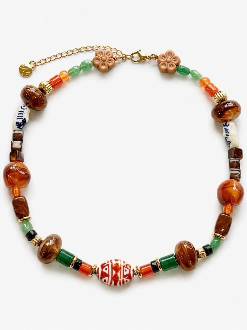 NEW✨ Mayamar Mixed Stone Amber Resin Beaded Necklace